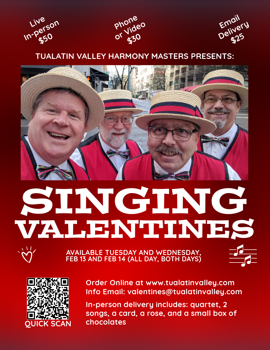 Singing Valentines - Book Today!