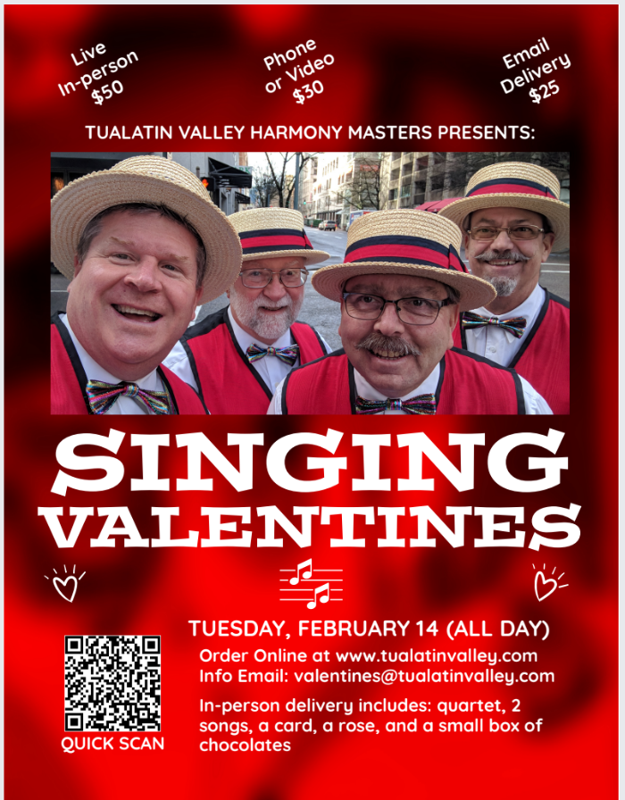 Singing Valentines - Book Today!